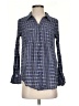 Joie 100% Cotton Plaid Blue Long Sleeve Button-Down Shirt Size S - photo 1