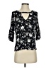 Eyeshadow Black 3/4 Sleeve Blouse Size S - photo 1