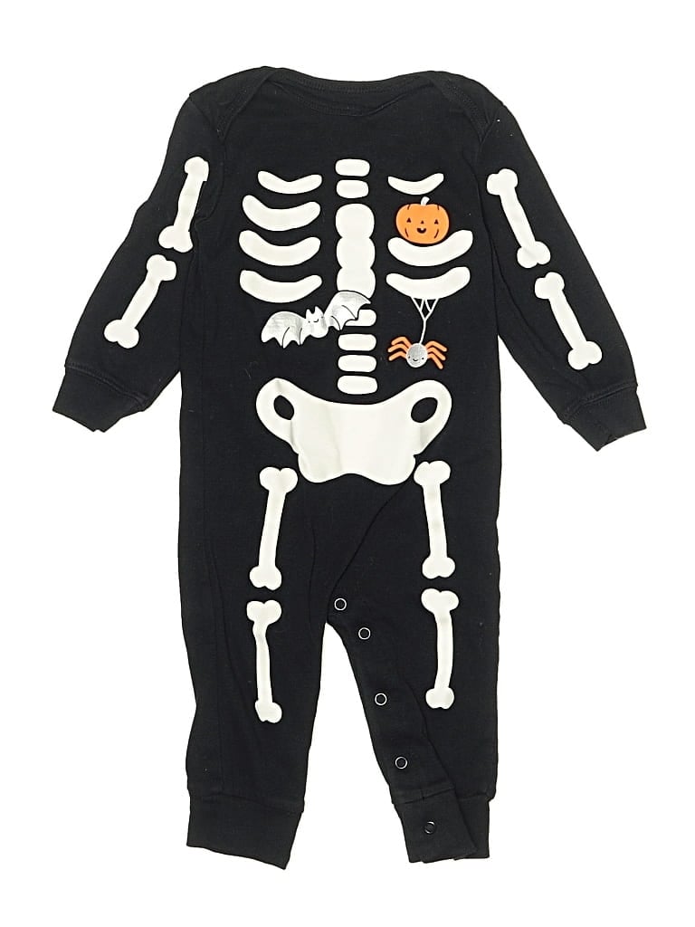 Pre-owned Carter's Babies' Long Sleeve Onesie In Black