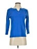 Rafaella 100% Cotton Blue 3/4 Sleeve Top Size S - photo 1