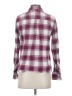 Forever 21 Plaid Burgundy Long Sleeve Button-Down Shirt Size S - photo 2