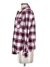 Forever 21 Plaid Burgundy Long Sleeve Button-Down Shirt Size S - photo 5