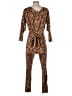 Fashion Nova Animal Print Brown Jumpsuit Size S - photo 2