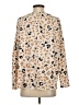 Entro Animal Print Tan Long Sleeve Blouse Size S - photo 2