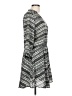 Lush 100% Polyester Print Gray Green Casual Dress Size L - photo 4