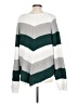 Shein 100% Polyester Stripes Green Pullover Sweater Size 12 - photo 2