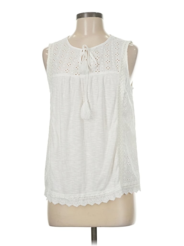 Knox Rose Sleeveless Blouse In White