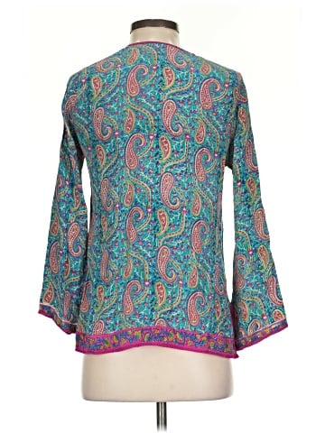 Tolani 3/4 Sleeve Silk Top (view 2)