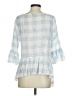 Kay Celine Blue 3/4 Sleeve Blouse Size XS - photo 2