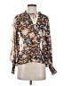 o.p.t 100% Polyester Brown 3/4 Sleeve Blouse Size XS - photo 1