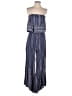 Japna 100% Rayon Stripes Blue Jumpsuit Size XS - photo 1