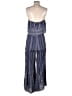 Japna 100% Rayon Stripes Blue Jumpsuit Size XS - photo 2