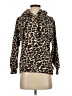 Lou & Grey Animal Print Brown Pullover Hoodie Size XS - photo 1