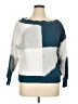 Shein Curve 100% Polyester Color Block Blue Pullover Sweater Size 16 Plus (2) - photo 1