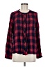 Gibson 100% Rayon Plaid Red Cardigan Size M - photo 1