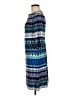 Donna Morgan Print Blue Casual Dress Size 8 - photo 5