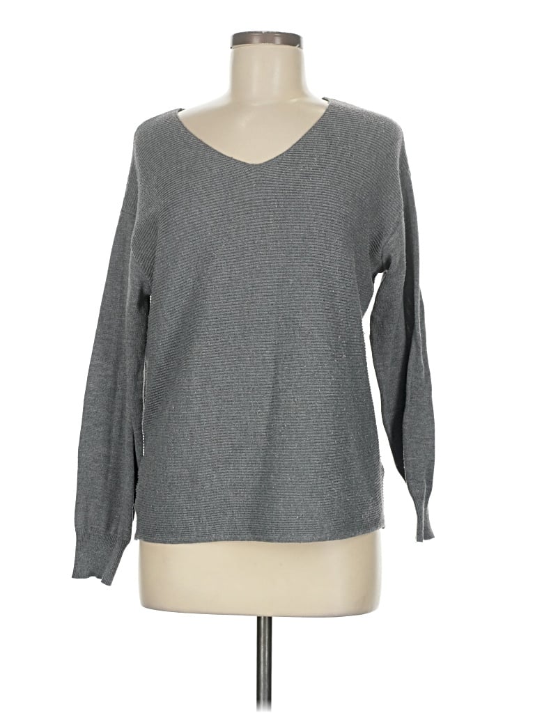 Pre-owned Ella Moss Pullover Sweater In Gray