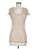 BKE 100% Polyester Ivory Short Sleeve Top Size M - photo 1
