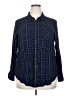 Torrid 100% Rayon Plaid Blue Long Sleeve Button-Down Shirt Size 2X Plus (2) - photo 1