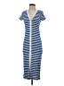 MNG Stripes Blue Casual Dress Size 2 - photo 1