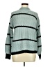 Shein 100% Acrylic Stripes Teal Turtleneck Sweater Size 8 - 10 - photo 1