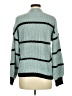 Shein 100% Acrylic Stripes Teal Turtleneck Sweater Size 8 - 10 - photo 2