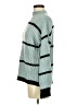Shein 100% Acrylic Stripes Teal Turtleneck Sweater Size 8 - 10 - photo 5