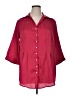 Avenue 100% Polyester Burgundy 3/4 Sleeve Blouse Size 14 - 16 Plus - photo 1