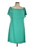 Charles Henry Solid Teal Cocktail Dress Size L - photo 1