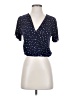 ASTR The Label 100% Polyester Polka Dots Blue Short Sleeve Blouse Size XS - photo 1