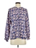 Unbranded 100% Polyester Paisley Blue Long Sleeve Blouse Size S - photo 1