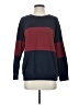 Velvet Heart Color Block Burgundy Pullover Sweater Size XS - photo 1