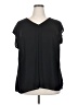 Halogen 100% Polyester Black Short Sleeve Blouse Size 2X - photo 1