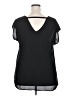 Halogen 100% Polyester Black Short Sleeve Blouse Size 2X - photo 2