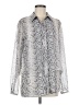 Elie Tahari 100% Polyester Animal Print Silver Long Sleeve Blouse Size M - photo 1