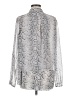 Elie Tahari 100% Polyester Animal Print Silver Long Sleeve Blouse Size M - photo 2