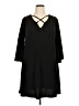 Beyond Solid Black Casual Dress Size 16 - photo 1