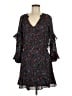 Parker 100% Polyester Print Black Cocktail Dress Size M - photo 1