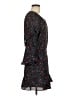 Parker 100% Polyester Print Black Cocktail Dress Size M - photo 4