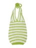 Shein 100% Polyester Stripes Green Swimsuit Top Size 6 - photo 1