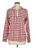 Lands' End 100% Polyester Plaid Red Pullover Sweater Size 10 - 12 - photo 1