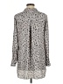 Elaine Turner 100% Polyester Animal Print Gray Long Sleeve Blouse Size M - photo 2