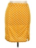 Kate Kasin Polka Dots Yellow Casual Skirt Size XXL - photo 1