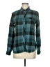 Assorted Brands Plaid Teal Long Sleeve Button-Down Shirt Size M - photo 1
