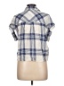 Rails Plaid Blue Short Sleeve Blouse Size L - photo 2