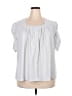 Unbranded Gray White Short Sleeve Blouse Size 4X - photo 1