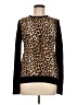 Equipment 100% Wool Animal Print Black Sweater Vest Size M - photo 1