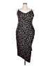 Nine Britton Animal Print Black Cocktail Dress Size 2X - photo 1