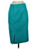 J.Crew 100% Wool Color Block Teal Wool Skirt Size 0 - photo 2