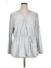 Jolie & Joy 100% Polyester Silver Long Sleeve Blouse Size 1X - photo 1